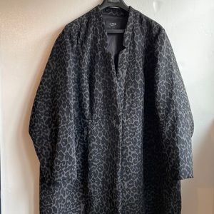 Torrid wool blend midi length cheetah print fully lined winter coat size 6X